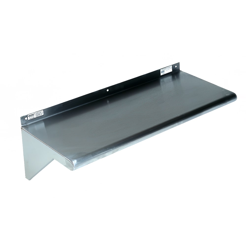 145-SSWMS108 Fabricated Wall Mounted Shelf, 96"W x 10"D, Stainless Steel