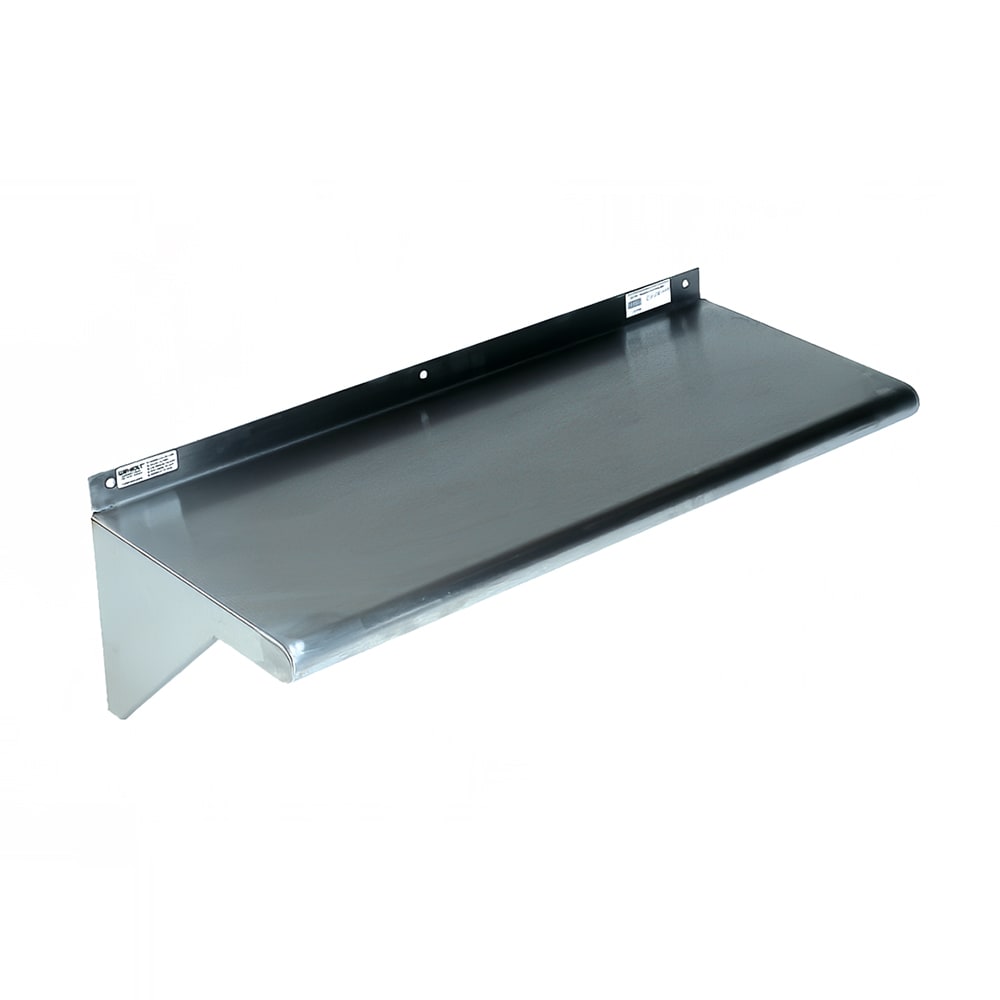 145-SSWMS122KD Solid Wall Mounted Shelf, 24"W x 12"D, Stainless
