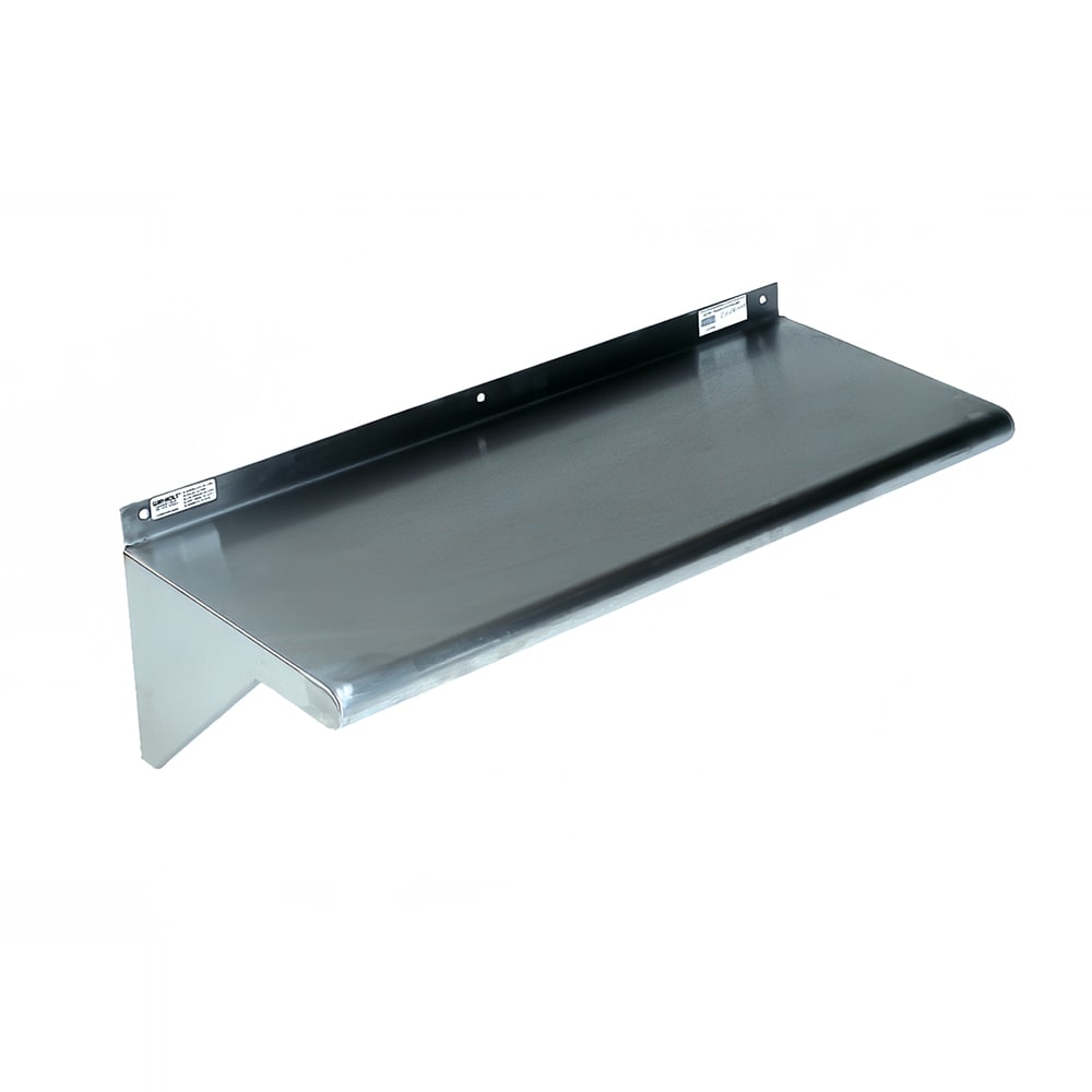 145-SSWMS152 Fabricated Wall Mounted Shelf, 24"W x 15"D, Stainless Steel