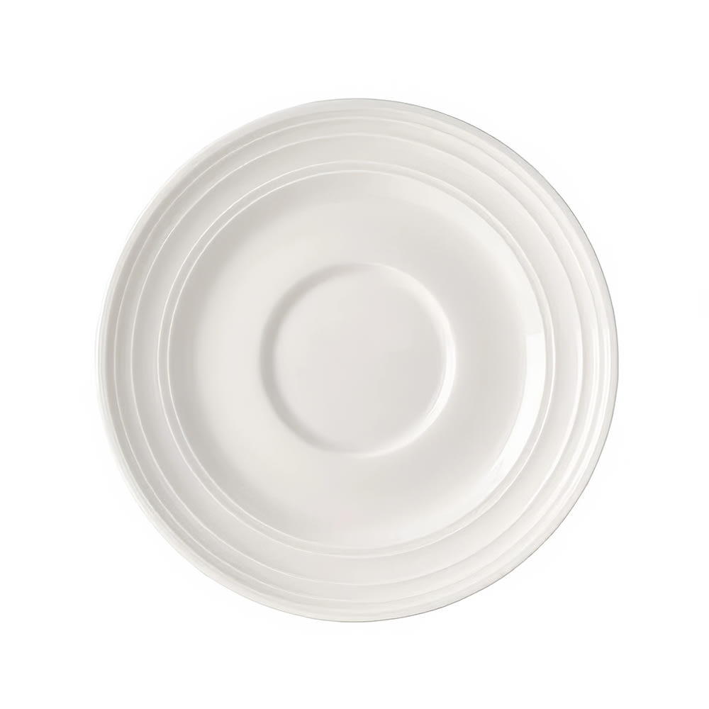 106-5309153 6 1/5" Round Melinda Saucer - Bone China, White