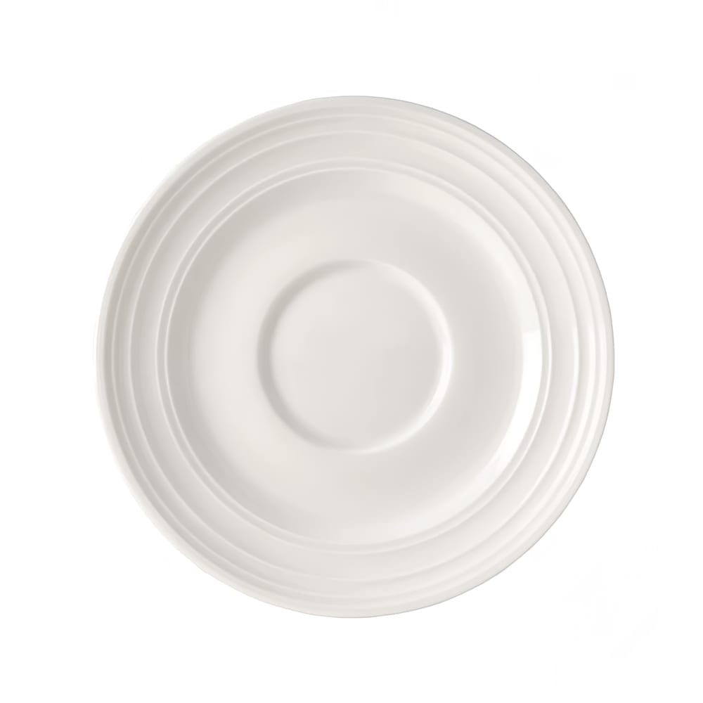 106-5309150 5 1/5" Round Melinda Espresso Saucer - Bone China, White