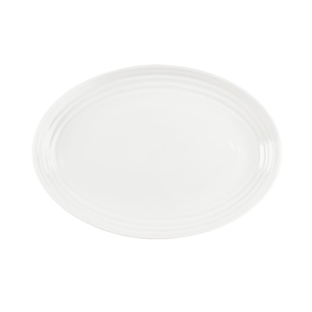 106-5316018 13 1/2" x 9 7/10" Oval Terrace Platter - Bone China, White