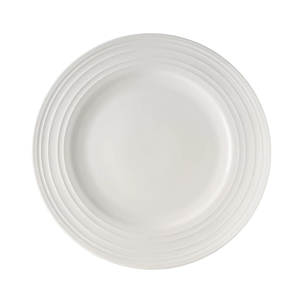 106-5308889 9" Round Melinda Plate - Bone China, White