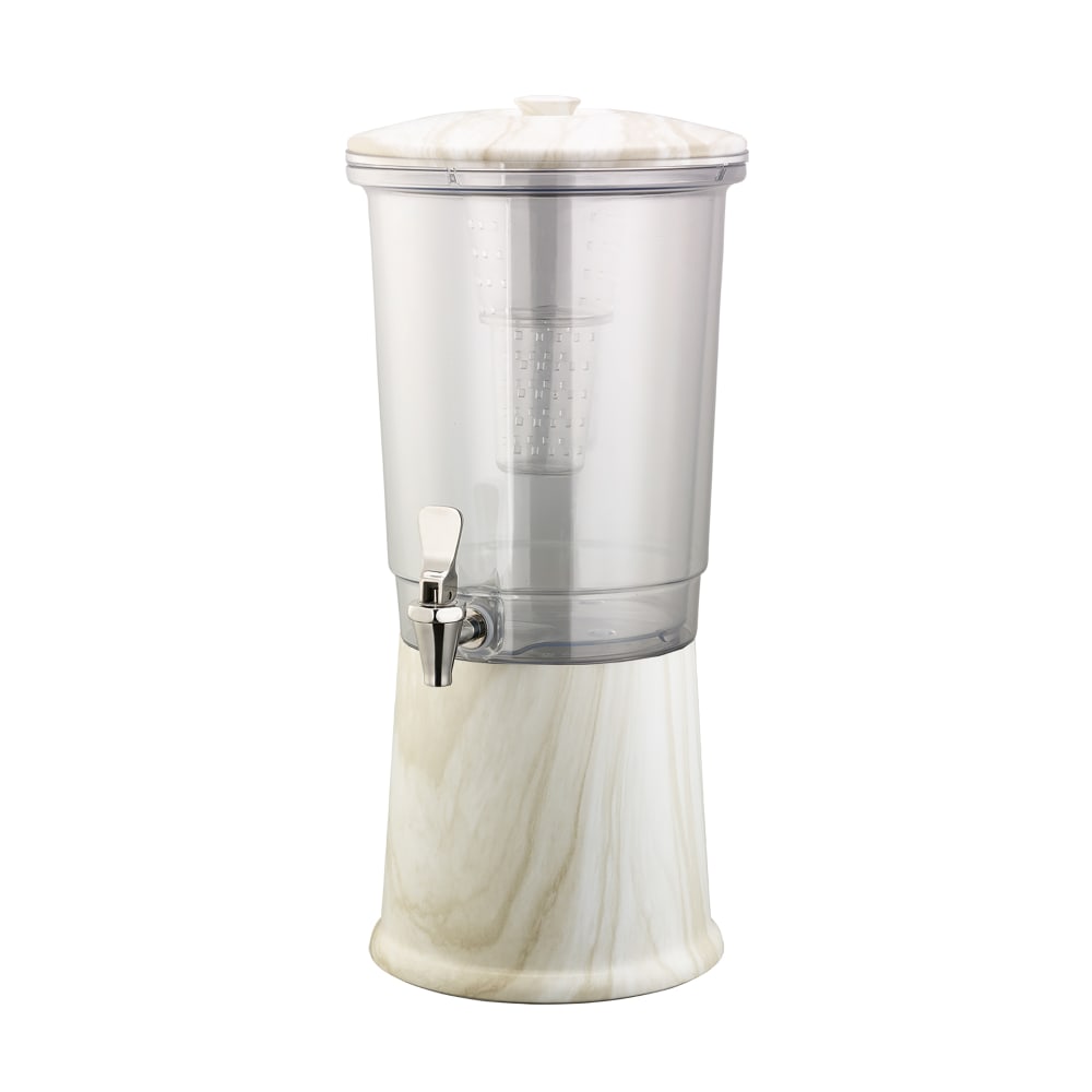 482-CBDDW3GSSWM 3 gal Beverage Dispenser w/ Infuser - Tritan™ Container, White Marble Base