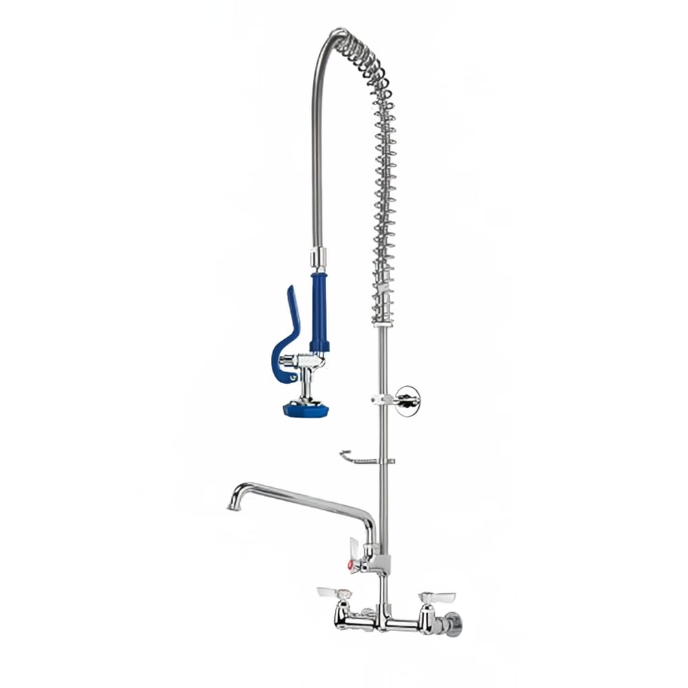 079-SPLW52302 Wall Mount Pre Rinse Unit w/ Add On Faucet & 44" Hose, 1/2" NPT Femal...