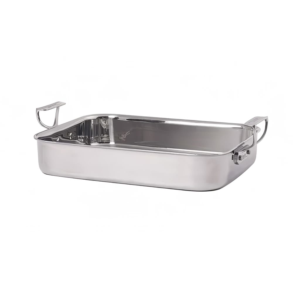 315-816560 6 qt Roasting Pan - 15"L x 11"W x 3"H, Stainless Steel