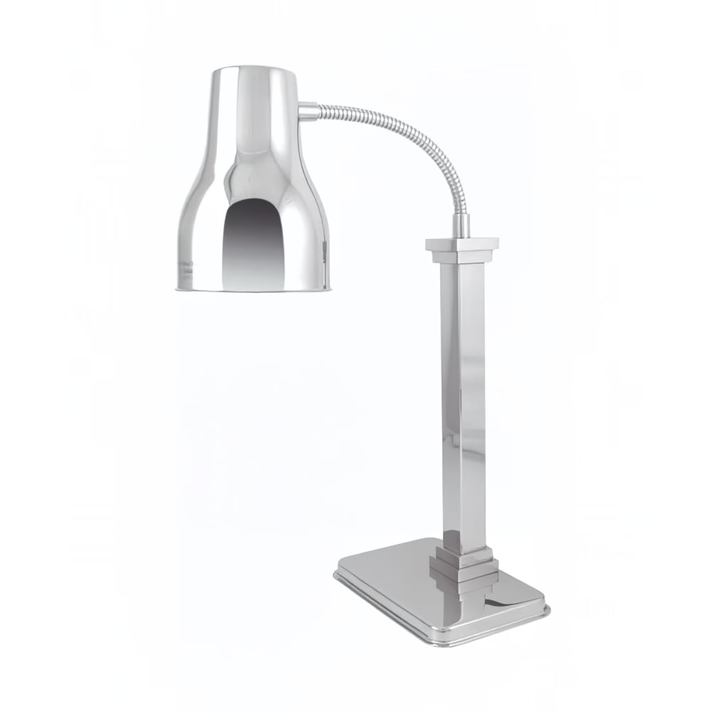 315-27916E 1 Bulb Heat Lamp w/ Flexible Arm, Polished Stainless, 110/120v