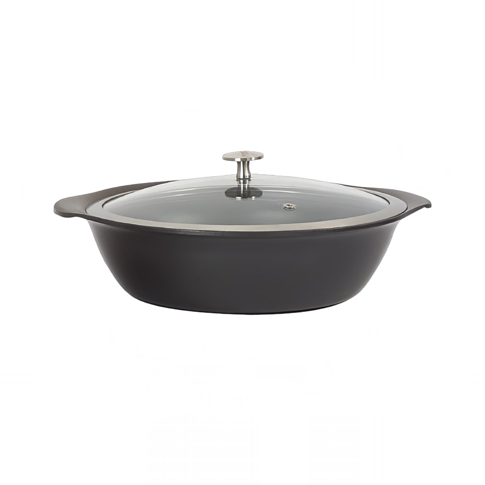 315-82588302 3 3/4 qt Casserole Pan w/ Cover - Induction Ready, Aluminum/Ceramic, Titanium