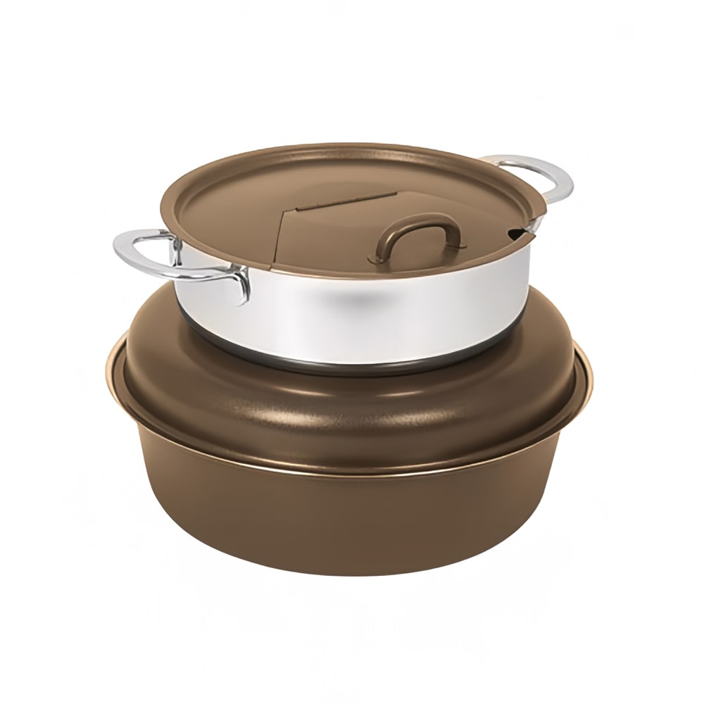315-23855676 6 qt Soup Tureen - Induction Ready, Bronze w/ Chrome Accents