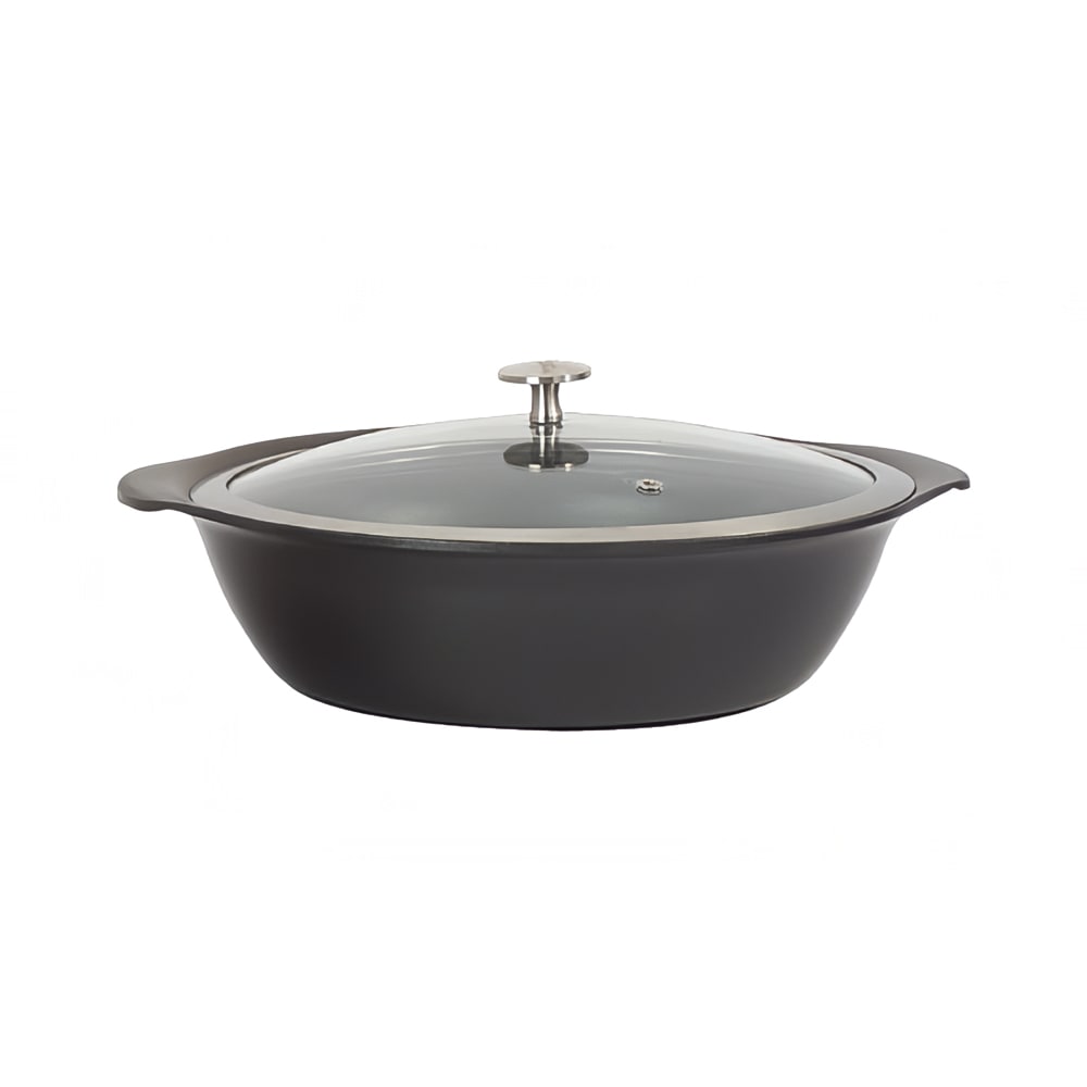 315-8258830 3 3/4 qt Casserole Pan w/ Cover - Induction Ready, Aluminum/Ceramic, Titanium