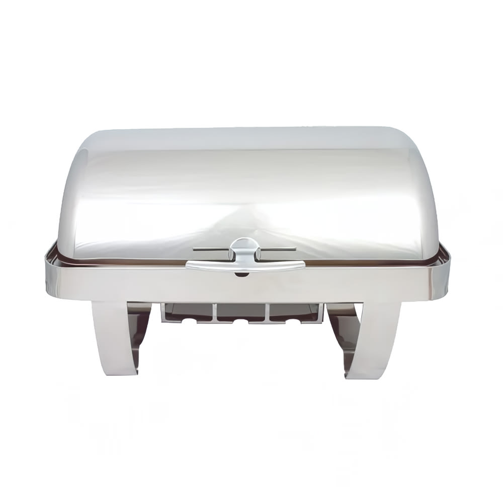 315-K25096 9 7/8 qt Rectangular RollTop Chafer - Stainless Steel