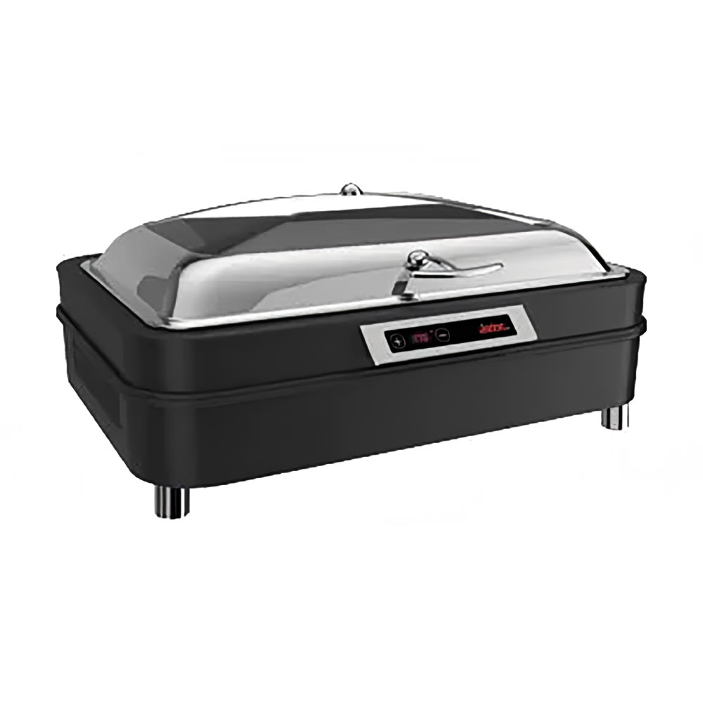 315-HC380CT 8 qt Hot/Cold Rectangular Chafer w/ Glass Top - Titanium, 110v