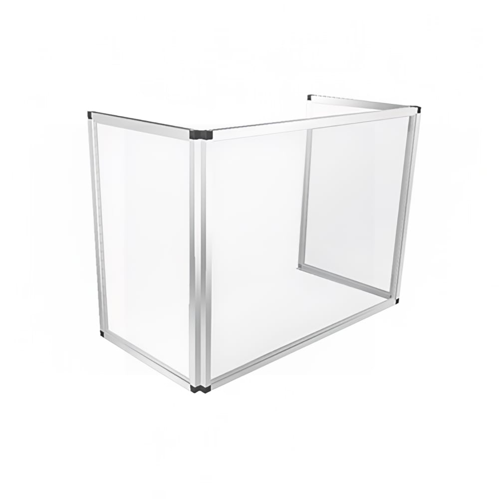 315-MSG3624 3 Sided Folding Sneeze Guard - 36"W x 25"D x 24"H, Acrylic w/ Aluminum...