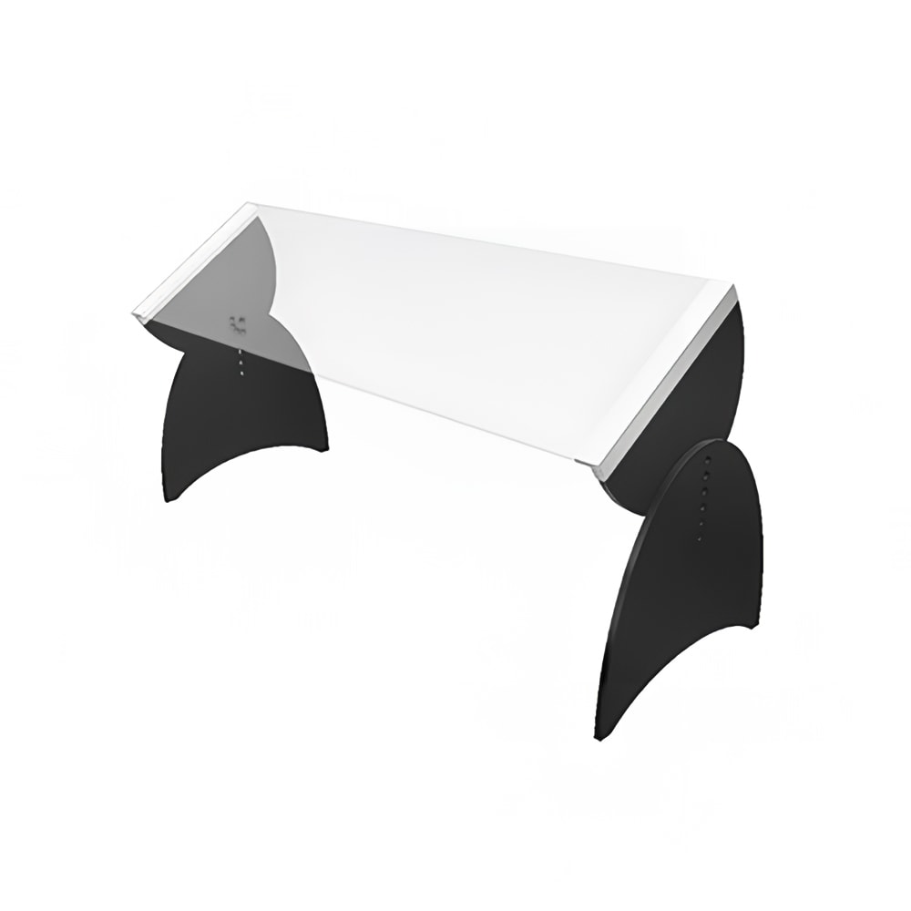 315-PSG36B Pivoting Sneeze Guard - 36"W x 18"D x 17 3/10"H, Acrylic, Clear/Black