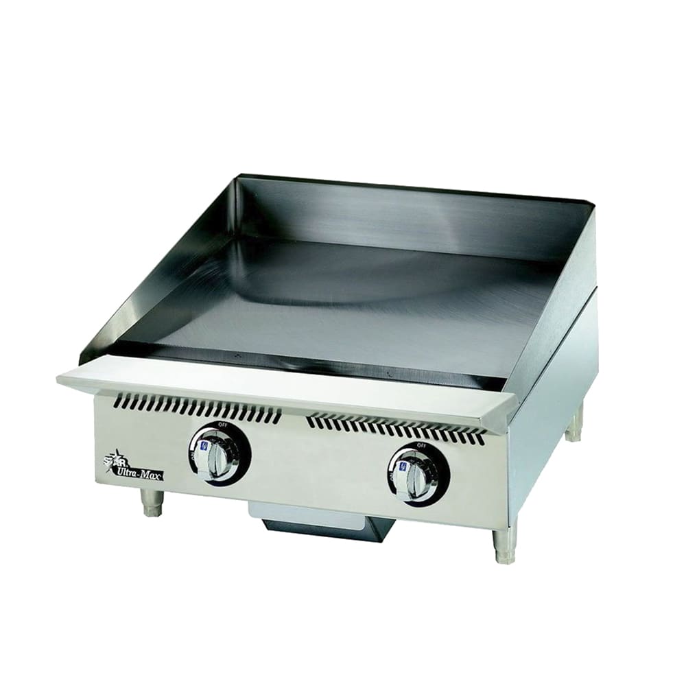 062-824MANG 24" Gas Griddle w/ Manual Controls - 1" Steel Plate, Natural Gas