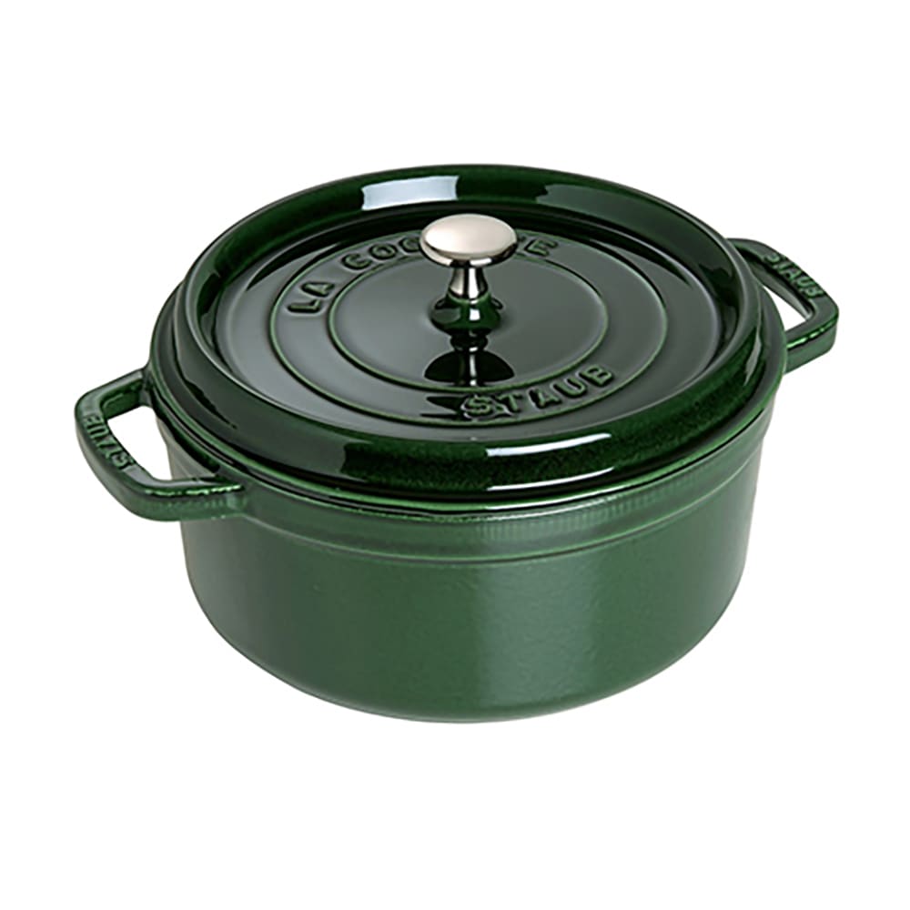 103-1102685 5 1/2 qt Enameled Cast Iron Cocotte w/ Lid, Basil