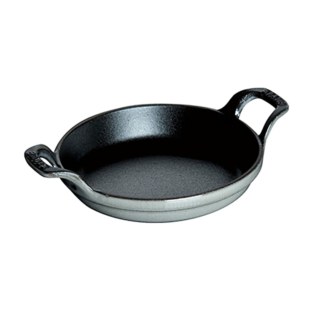 103-1301118 4 1/2" Mini Round Dish w/ 8 oz Capacity & Enamel Coated Cast Iron, Graphite...