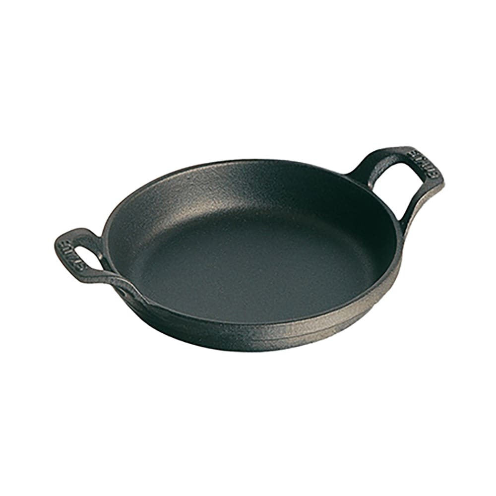 103-1302023 6" Round Roasting Dish w/ .75-qt Capacity & Enameled Cast Iron, Black Matte