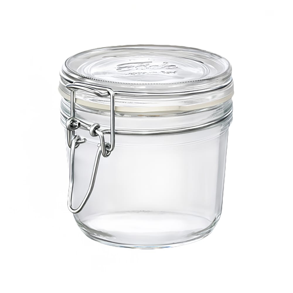 706-4949Q468 14 oz Fido Glass Jar - Glass Hinged Lid