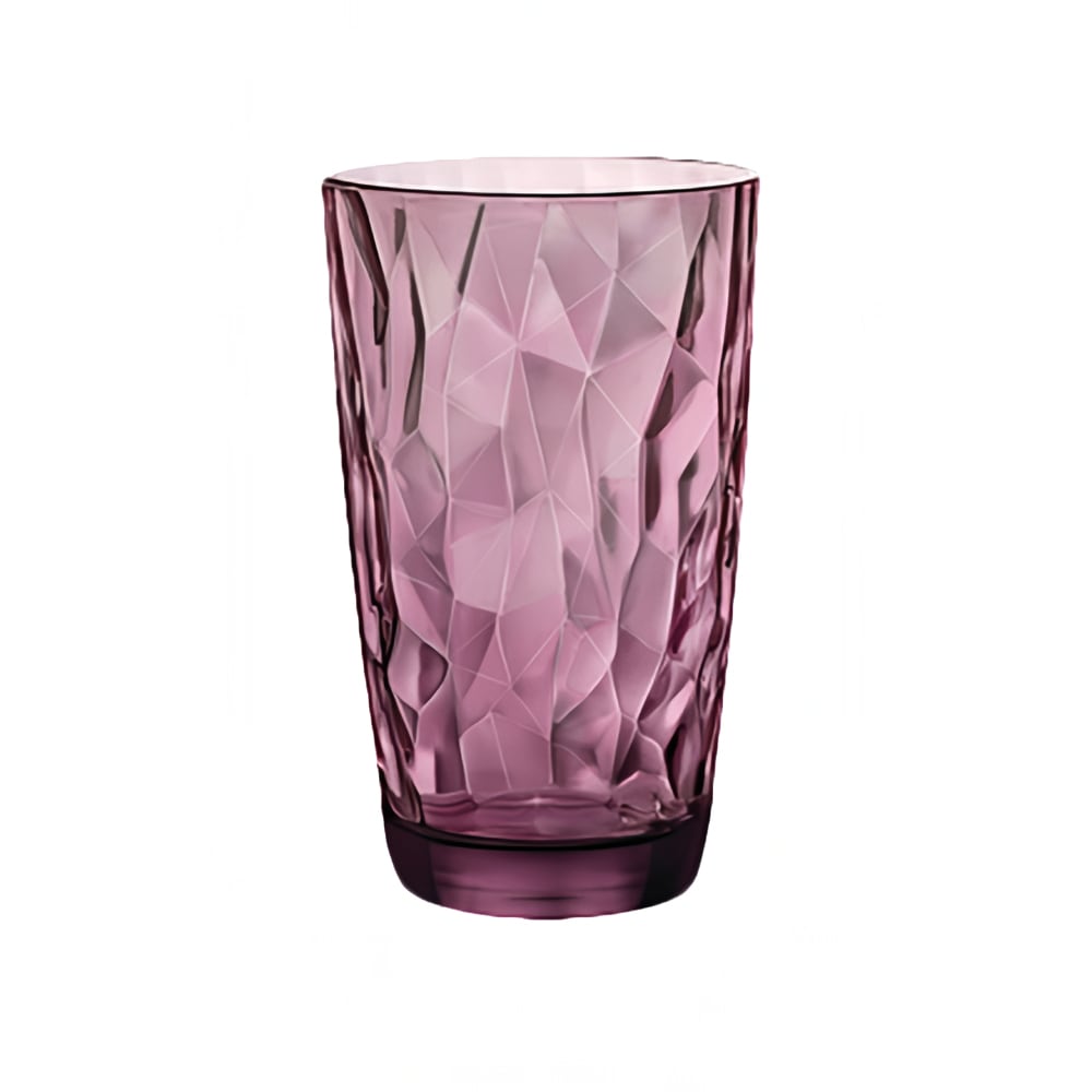 706-4990Q788 15 3/4 oz Diamond Cooler Glass, Purple