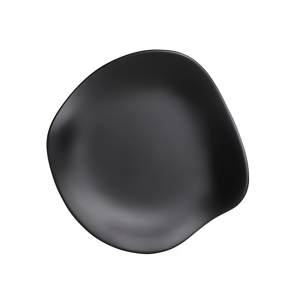 706-7000DD028 11 1/2" Round Melamine Plate, Marisol Black