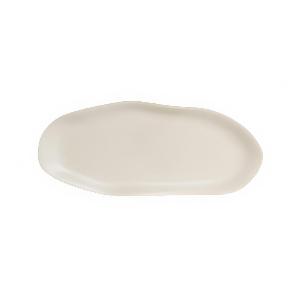 706-7002DD015 15" x 6 3/8" Oval Delfin Slider Tray -Melamine, Marisol Sandshell