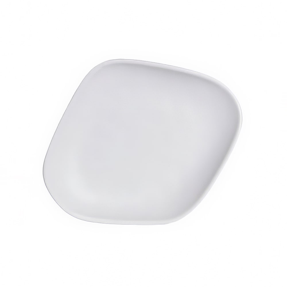706-7008DD011 12" x 10" Rectangular Delfin Platter - Melamine, Marisol White