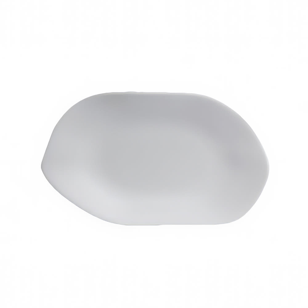 706-7008DD020 12" x 7 1/8" Oval Deflin Platter - Melamine, Marisol White