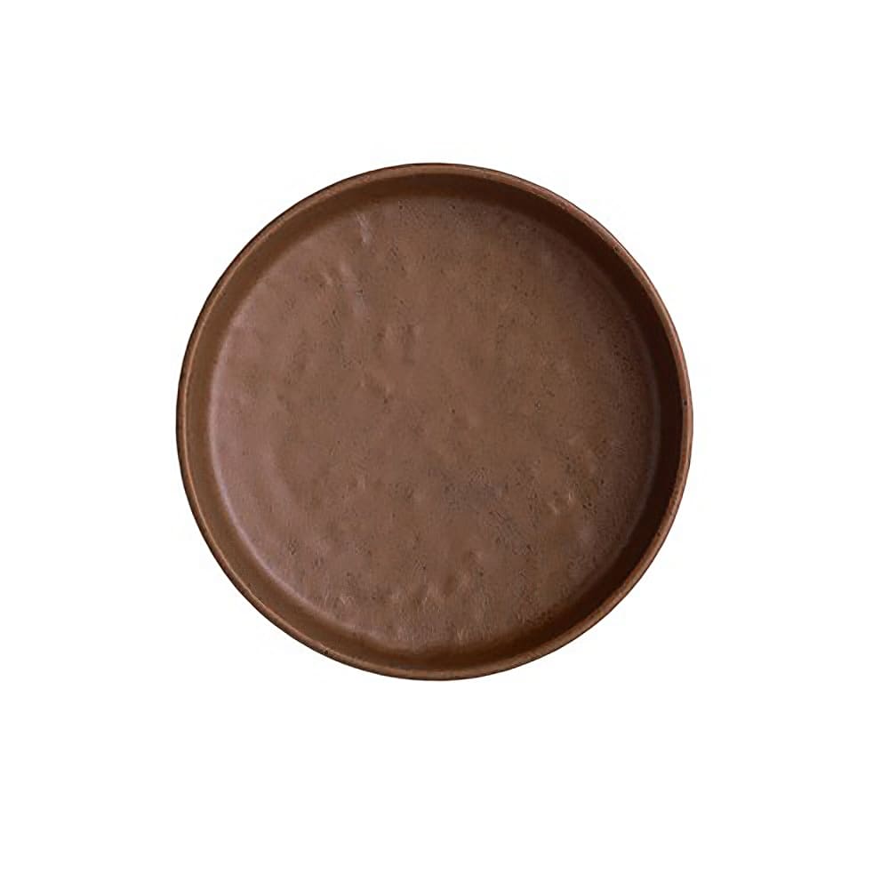 706-7180TM504 4 7/8" Round Melamine Plate, Redwood