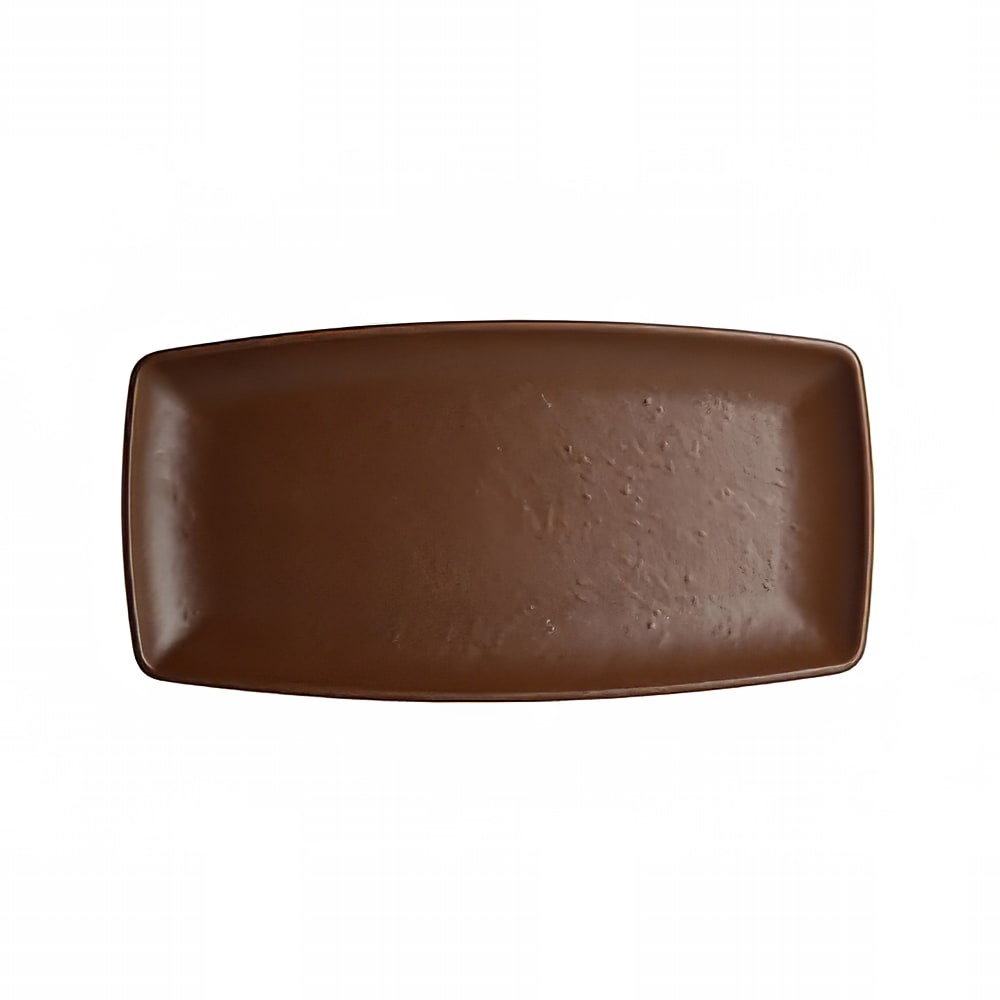 706-7180TM509 Rectangular Melamine Plate - 13" x 6 1/2", Redwood