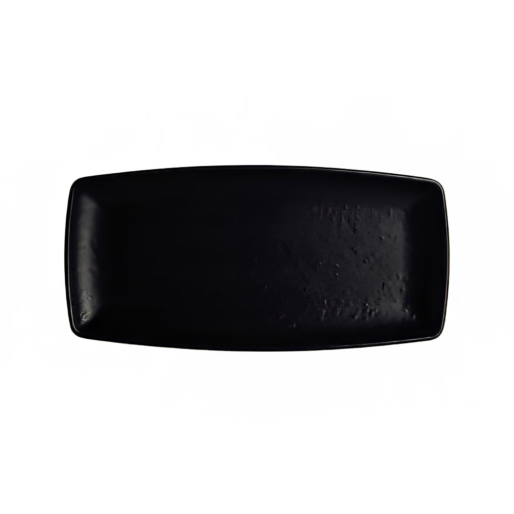 706-7181TM508 Rectangular Melamine Plate - 11 1/2" x 5 1/2", Black