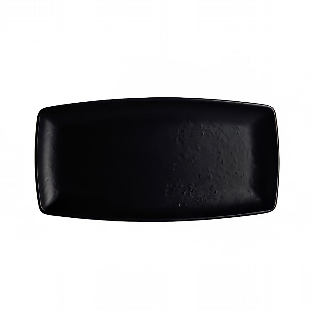 706-7181TM509 Rectangular Melamine Plate - 13" x 6 1/2", Black