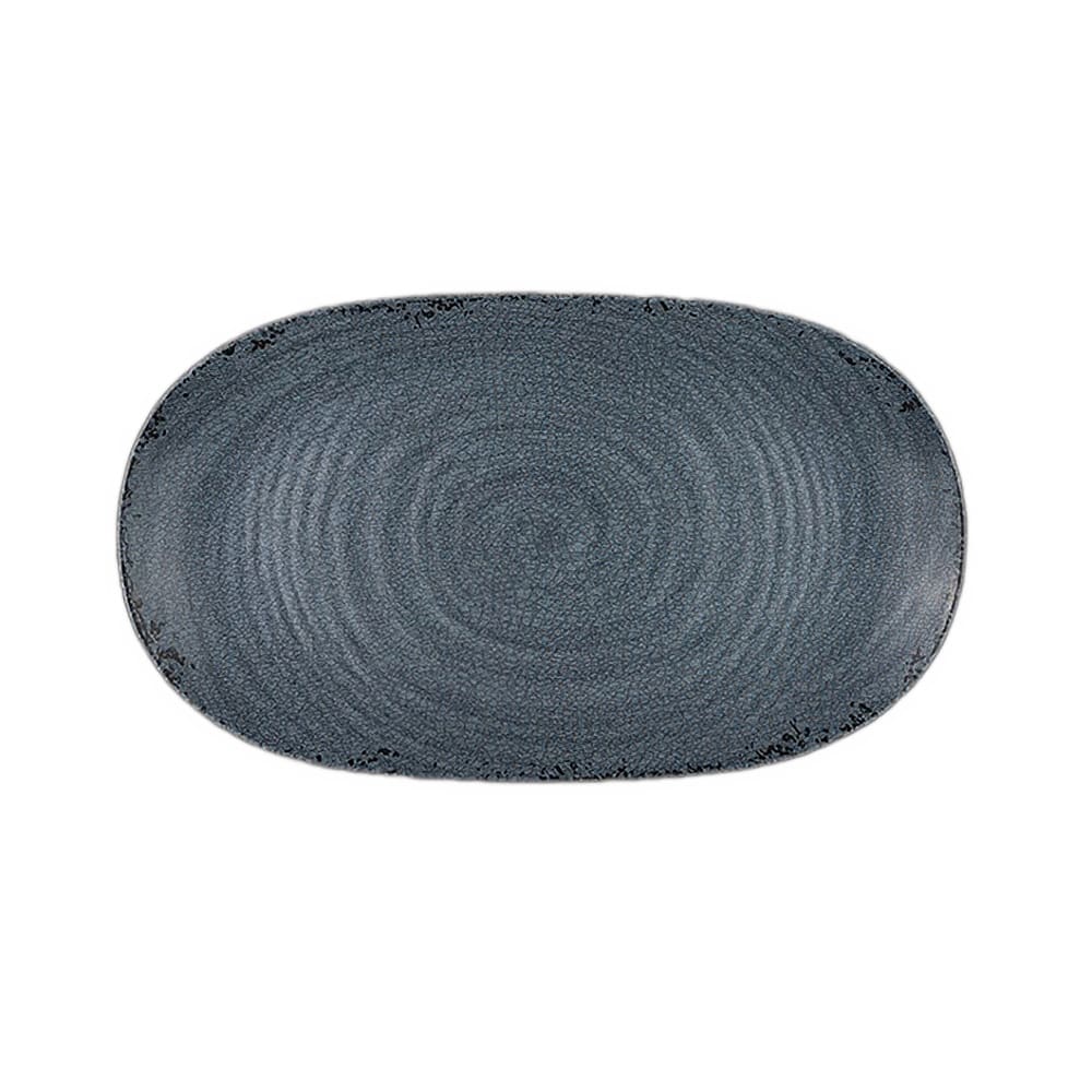 706-7184TM076 14" x 8" Oval Creations Platter - Melamine, Slate