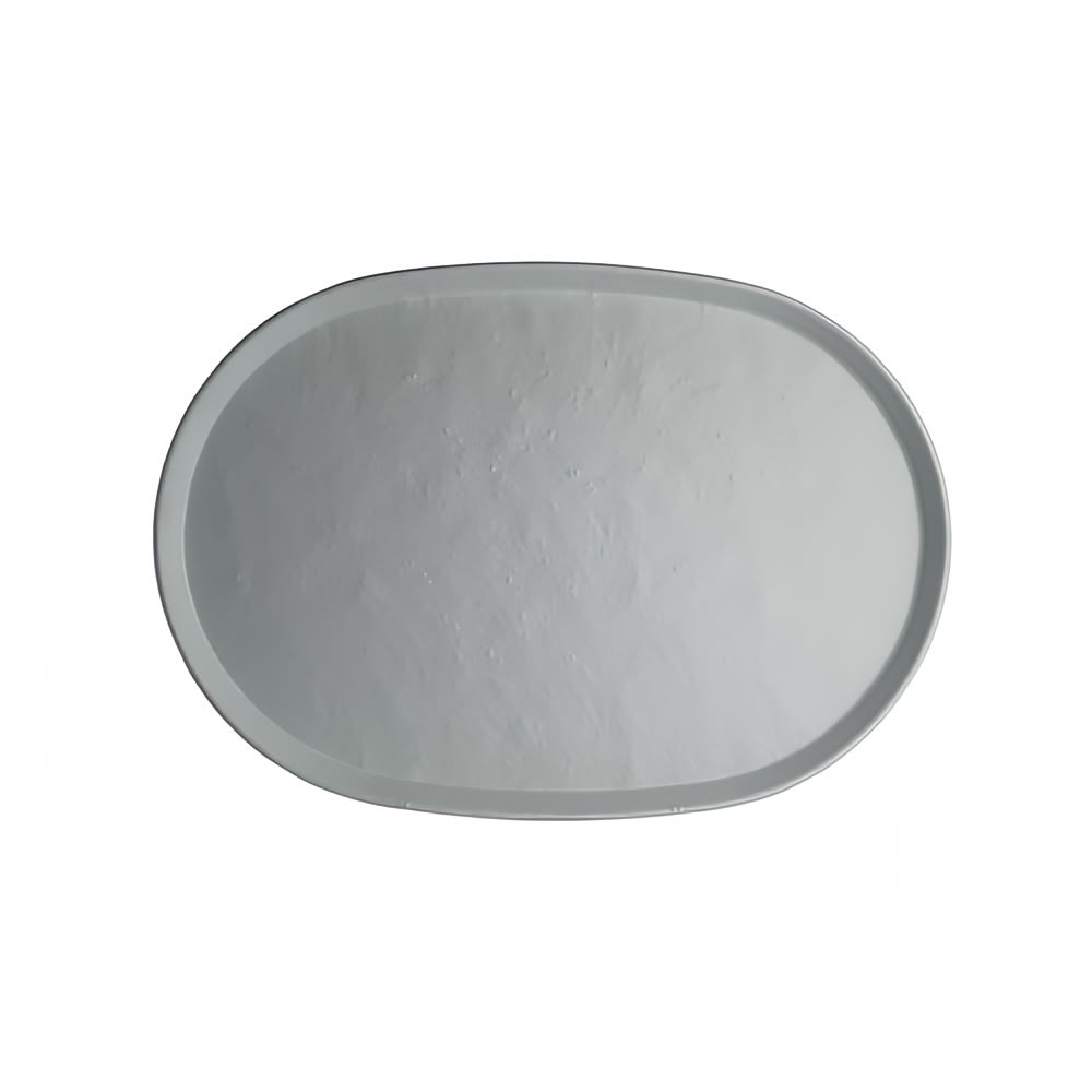 706-7182TM520 17" x 11 3/4" Oval Creations Tray - Melamine, White