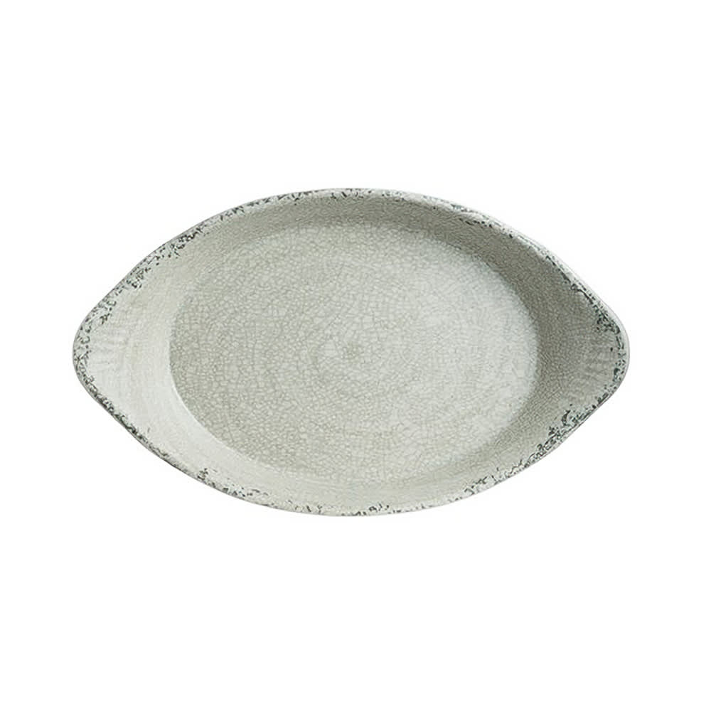 706-7194TM079 27 oz Oval Melamine Eared Dish, Stone