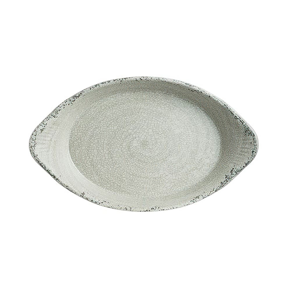 706-7194TM080 42 oz Oval Melamine Eared Dish, Stone
