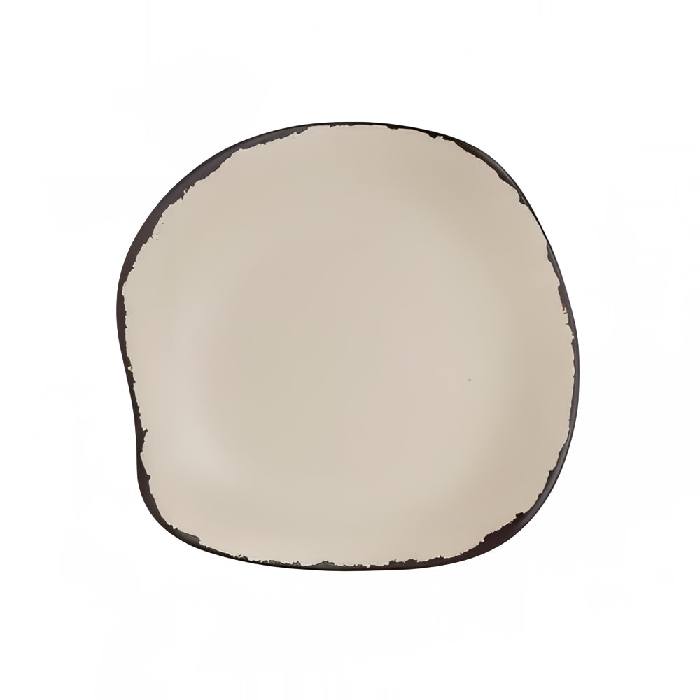 706-7202DD025 9 1/2" Round Melamine Plate, Marisol Rustic Sandshell