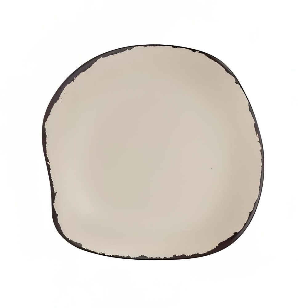 706-7202DD028 11 1/2" Round Melamine Plate, Marisol Rustic Sandshell