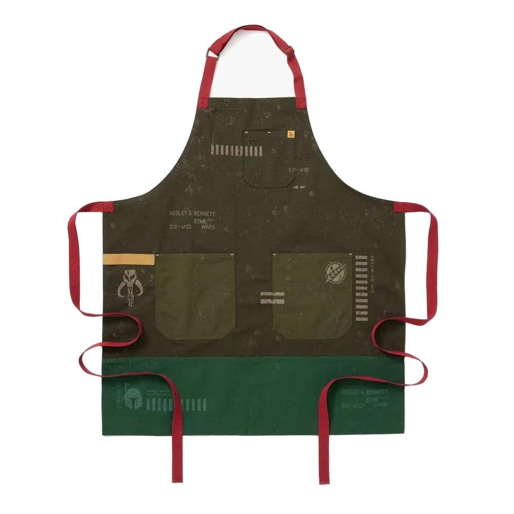 603-HB001803 Full Length Bib Apron w/ (2) Pockets - 33" x 30", Cotton, STAR WARS™ Boba...