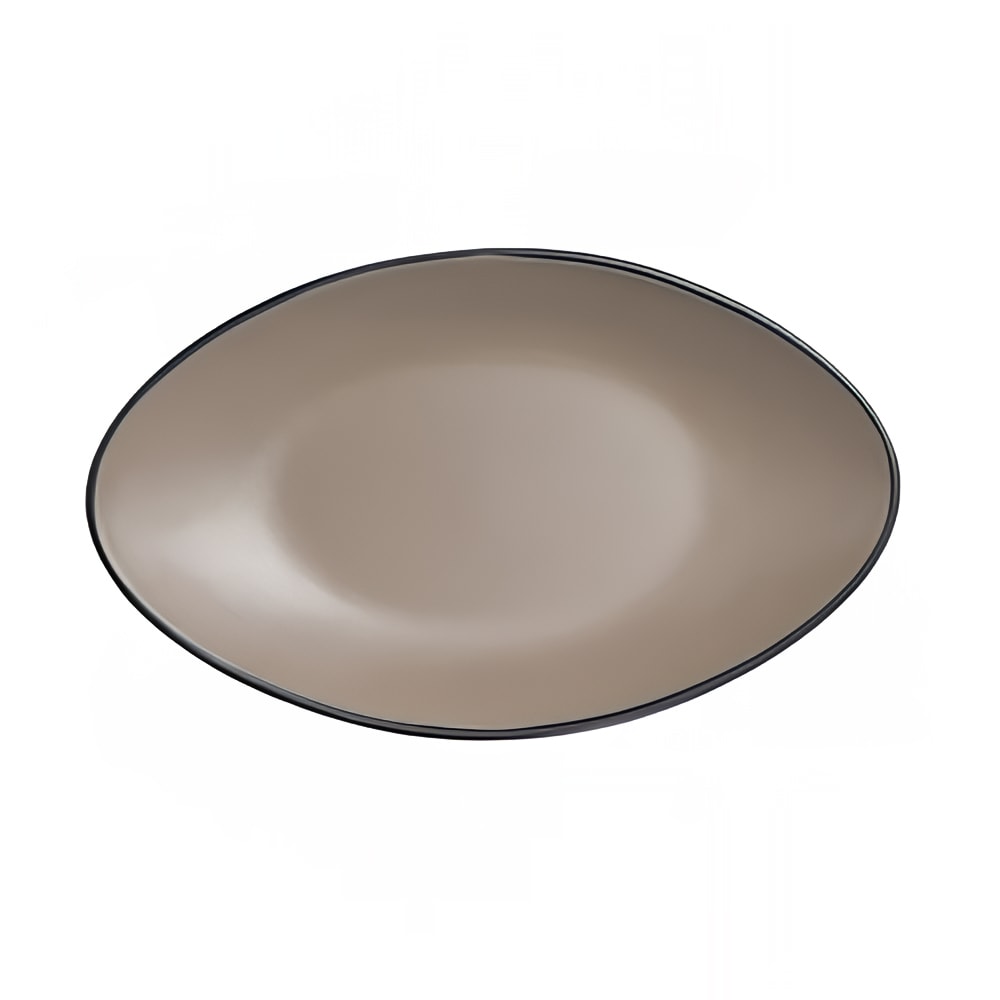 706-7810JB021 9 3/4" x 5 7/8" Oval Melamine Plate - Sandstone