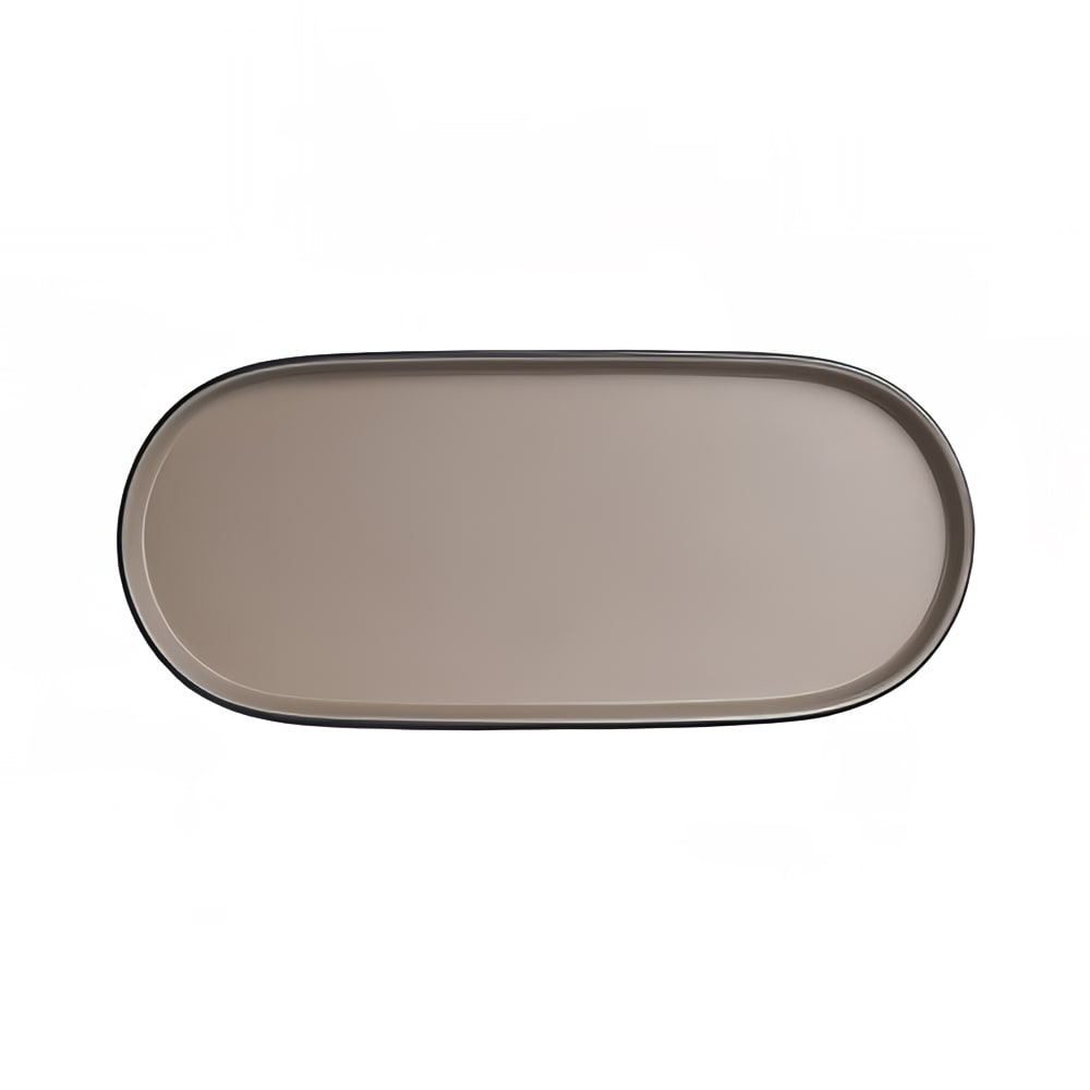 706-7810JB016 11 3/8" x 5" Oval Melamine Plate - Sandstone