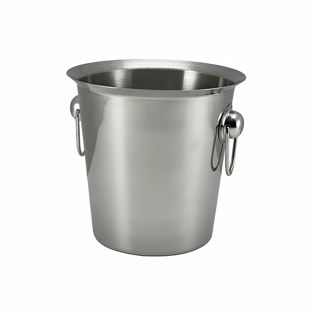 706-GW26203 7 5/8" Wine Bucket w/ Ring Handles - Stainless Steel