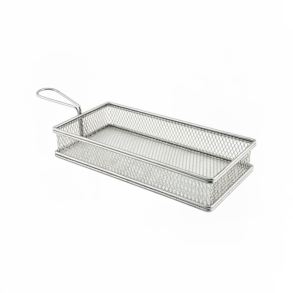 706-GWSVBL2613 Rectangular Serving Basket - 13 3/8" x 5 1/8" x 3 3/4", Stainless S...