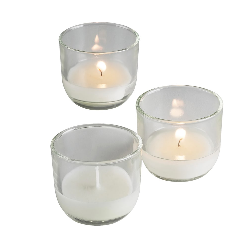 637-40110 PetileLite™ Disposable Candle Lamp - 2"H, Glass, Clear