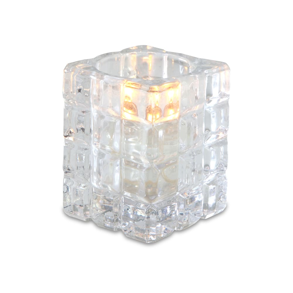 637-80150 Krystle Candle Lamp - 3"L x 3"W x 4"H, Glass, Clear