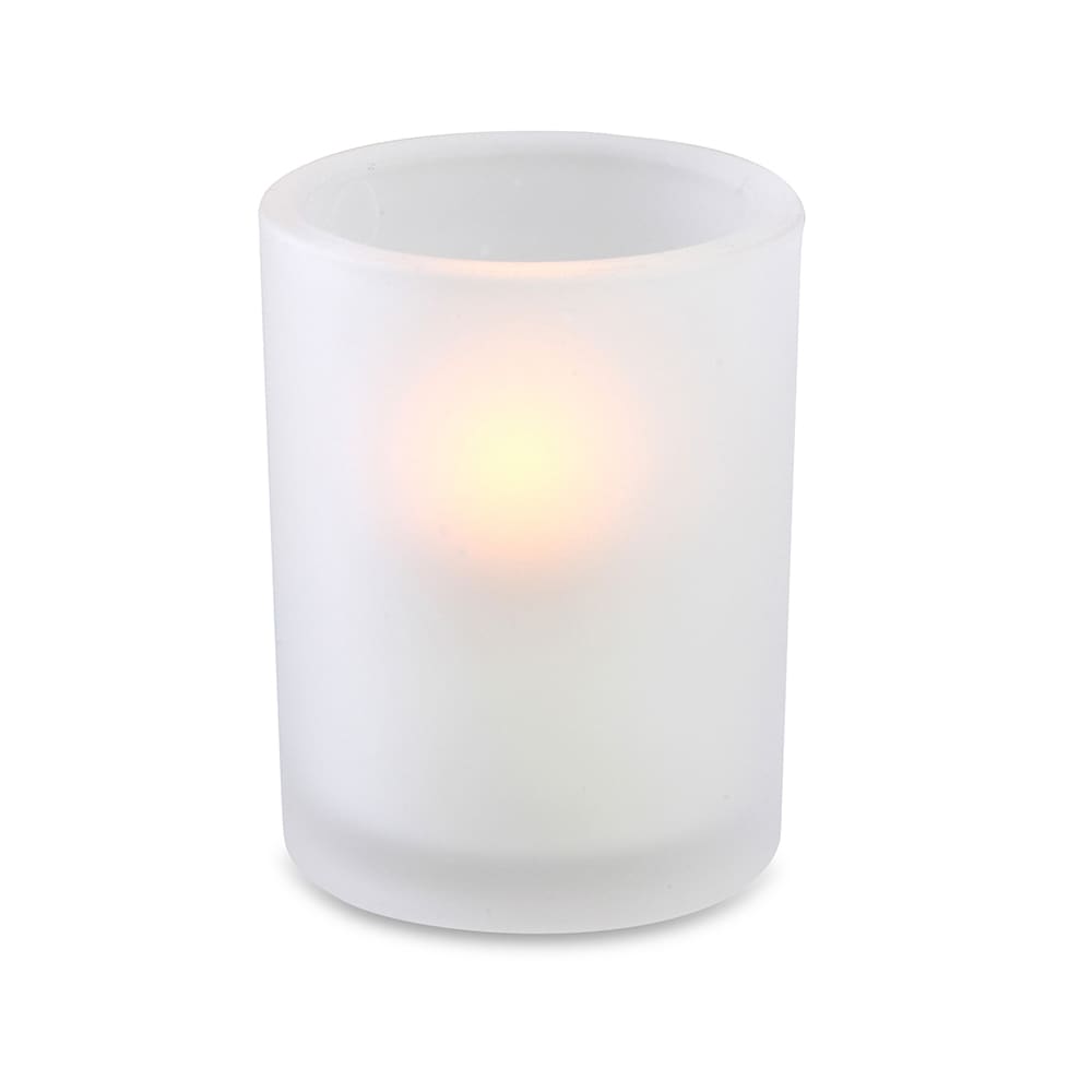 637-80268 Lily Votive Candle Lamp - 2 5/8"D x 3 5/16"H, Glass, Frost