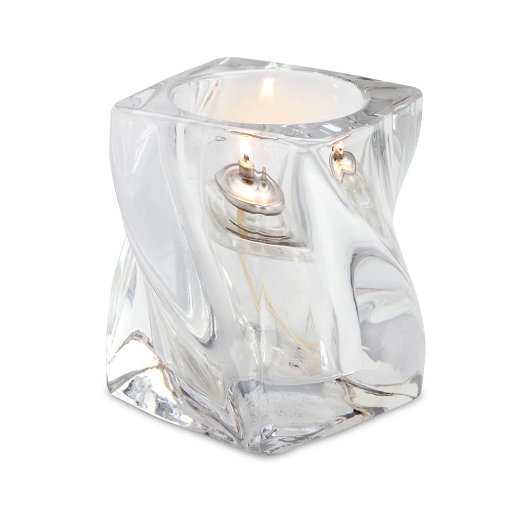 637-80250 Lennox Candle Lamp - 3 1/2"L x 3 1/2"D x 4"H, Glass, Clear