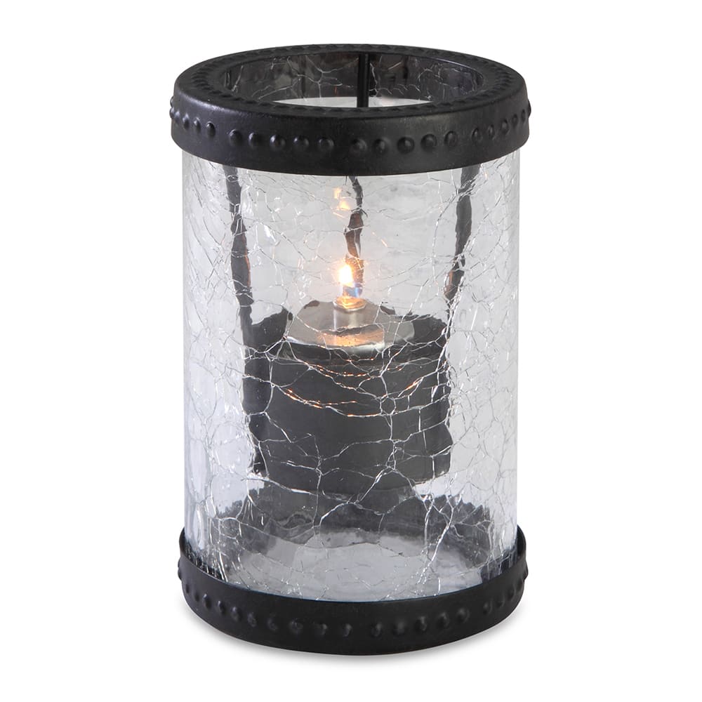 637-80300 Vogue Candle Lamp - 3 1/8"D x 5"H, Glass, Clear/Bronze