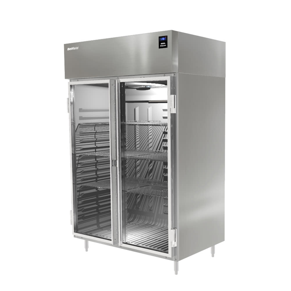 032-6051XLG 51" Two Section Reach-In Refrigerator, (2) Left/Right Hinge Glass Doors, 115v