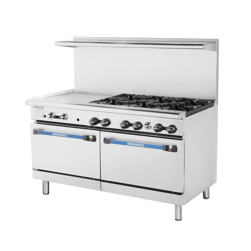 083-TARG24G6B 60" 6 Burner Gas Range w/ Griddle & (2) Standard Ovens, Natural Gas